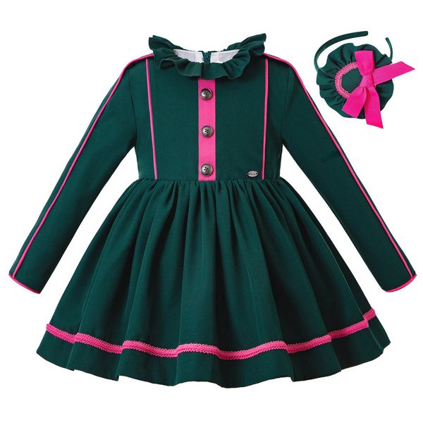 pettigirl new christmas dark green with headband girl dress with button girls clothing kids winter dress g-dmgd208-a409, Red;yellow
pettigirl new christmas dark green with headband girl dress with button girls clothing kids winter dress g-dmgd208-a409, Red;yellow