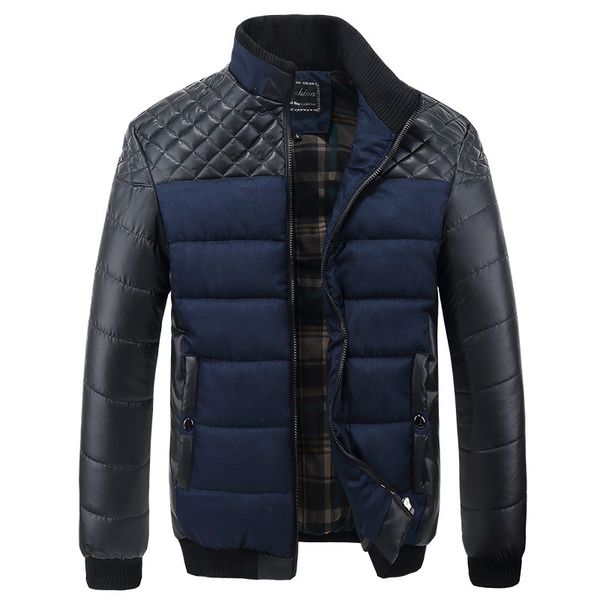 winter jacket men clothing cotton coats men solid color jacket stitching self-cultivation collar thick winter parkas, Black
winter jacket men clothing cotton coats men solid color jacket stitching self-cultivation collar thick winter parkas, Black