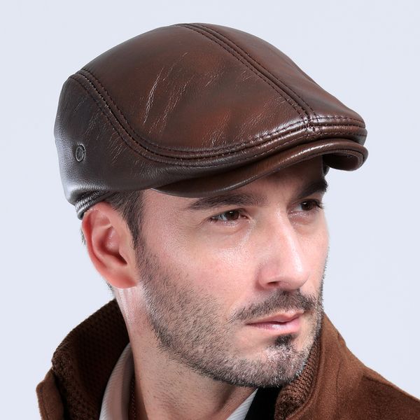 male genuine leather hat men's casual cowhide beret hat winter warm cap cotton autumn and winter wear b-8381, Blue;gray
male genuine leather hat men's casual cowhide beret hat winter warm cap cotton autumn and winter wear b-8381, Blue;gray