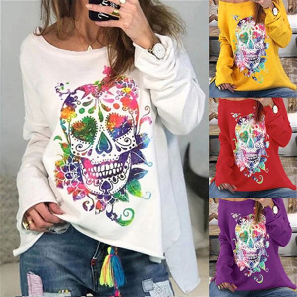 2020 new clothing china wholesale european/american sweatshirts halloween new skull print long sleeve women's t-shirt, Black
2020 new clothing china wholesale european/american sweatshirts halloween new skull print long sleeve women's t-shirt, Black
