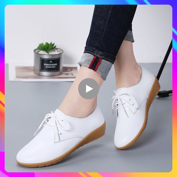 women flat shoes ballerina shoes genuine leather lace up casual flat walking for women white ladies 8031, Black
women flat shoes ballerina shoes genuine leather lace up casual flat walking for women white ladies 8031, Black
