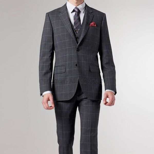 grey plaid men's notched lapel wedding suits evening party prom bridegroom custom made slim fit casual 2 pieces man tuxedos, Black;gray
grey plaid men's notched lapel wedding suits evening party prom bridegroom custom made slim fit casual 2 pieces man tuxedos, Black;gray