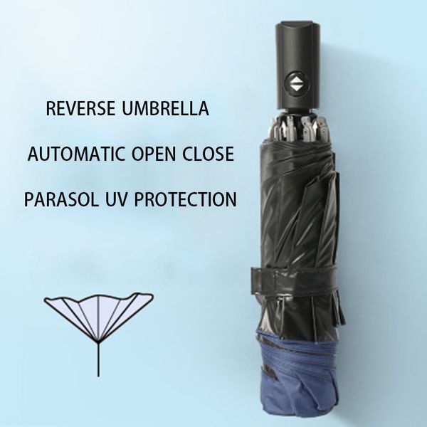 автоматический обратный зонтик от солнца женщины мужчины дождь 3folding черный большой ветрозащитный зонтик уф-защита зонтик сильный путешес
автоматический обратный зонтик от солнца женщины мужчины дождь 3folding черный большой ветрозащитный зонтик уф-защита зонтик сильный путешес