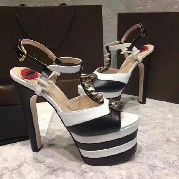 woman's 16cm high-heeled sandals high platform high heels fashion cow leather peep toe pumps eu35-41 size, Black
woman's 16cm high-heeled sandals high platform high heels fashion cow leather peep toe pumps eu35-41 size, Black