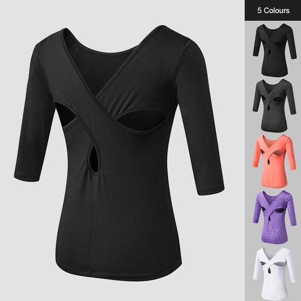 2019 new autumn women yoga quick-dry sports fitness shirt gym female t-shirt solid long-sleeved back crossing shirt, White;red
2019 new autumn women yoga quick-dry sports fitness shirt gym female t-shirt solid long-sleeved back crossing shirt, White;red