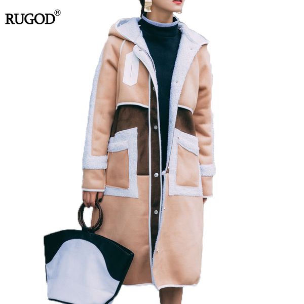 rugod 2017 winter jacket women parkas thicken outerwear hooded faux fur coats long female lambwool streetwear women, Black
rugod 2017 winter jacket women parkas thicken outerwear hooded faux fur coats long female lambwool streetwear women, Black