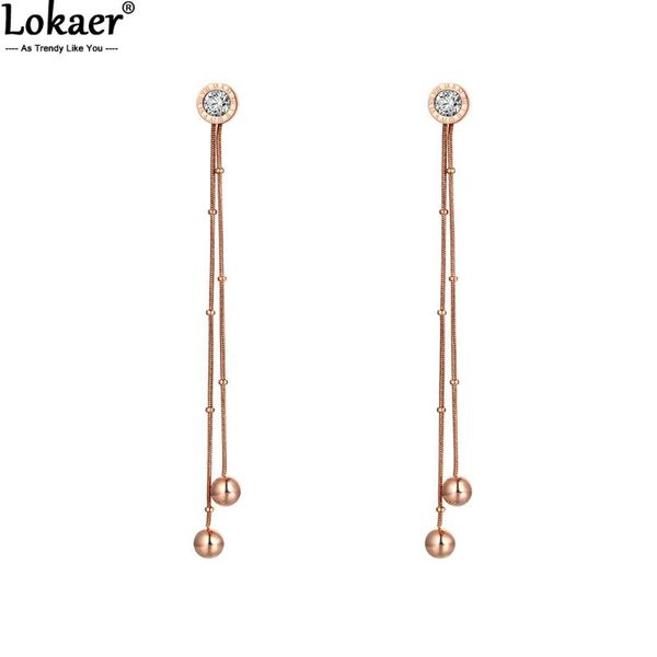 lokaer titanium stainless steel roman numerals tassel drop earrings for women bohemia cz crystal dangle earrings jewelry e20069, Silver
lokaer titanium stainless steel roman numerals tassel drop earrings for women bohemia cz crystal dangle earrings jewelry e20069, Silver