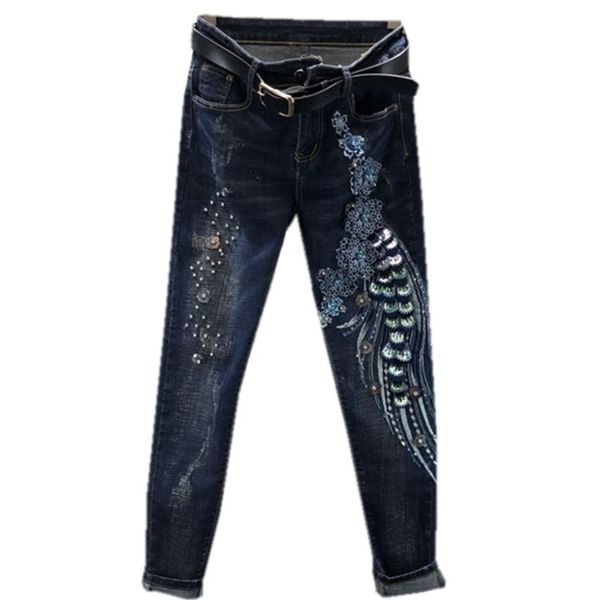 heavy beading sequins fashion hole elastic stretch skinny pencil jeans plus size 25-31, Blue
heavy beading sequins fashion hole elastic stretch skinny pencil jeans plus size 25-31, Blue