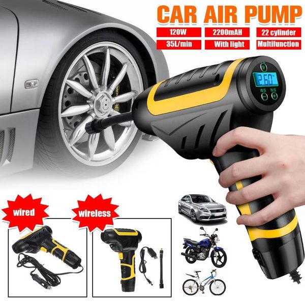 35l/min 2200mah wireless air compressor pump rechargeable inflatable pump portable handheld tire inflation light lcd digital usb
35l/min 2200mah wireless air compressor pump rechargeable inflatable pump portable handheld tire inflation light lcd digital usb