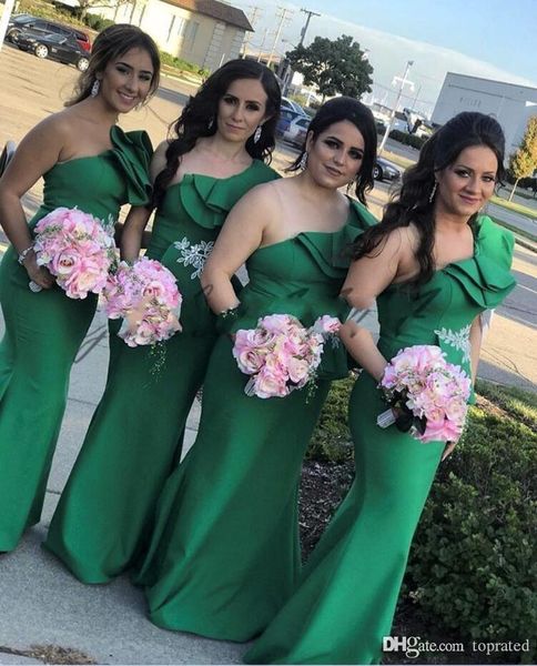 dark green mermaid bridesmaid dresses floor length one shoulder floor length ruffles wedding guest maid of honor dress plus size, White;pink
dark green mermaid bridesmaid dresses floor length one shoulder floor length ruffles wedding guest maid of honor dress plus size, White;pink