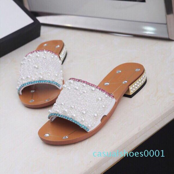 2020 women's rhinestone low-heel slippers pearl designer work summer women's sandals dress shoes classic trend fashion big c01, Black
2020 women's rhinestone low-heel slippers pearl designer work summer women's sandals dress shoes classic trend fashion big c01, Black