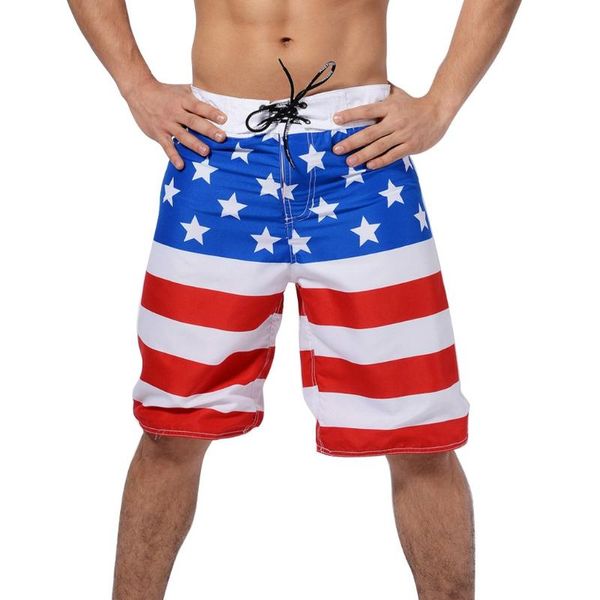 men's summer short pants new style independence day flag swimming trousers elastic printed beach shorts men board shorts, White;black
men's summer short pants new style independence day flag swimming trousers elastic printed beach shorts men board shorts, White;black
