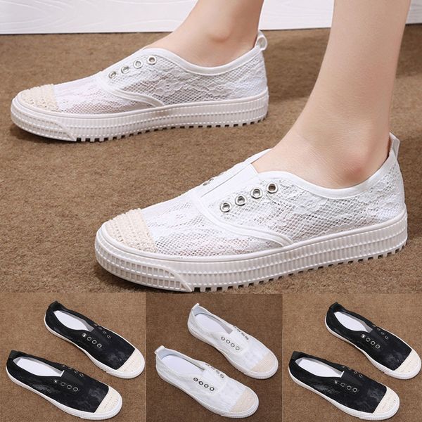 summer 2019 women's classics canvas hollow shallow breathable lace flat sneakers running sneakers soft bottom comfortable, Black
summer 2019 women's classics canvas hollow shallow breathable lace flat sneakers running sneakers soft bottom comfortable, Black