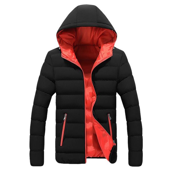 feitong 2019 winter men's parka casual solid collision zipper hoodie cotton-padded jacket coat roupa masculina, Black 
feitong 2019 winter men's parka casual solid collision zipper hoodie cotton-padded jacket coat roupa masculina, Black