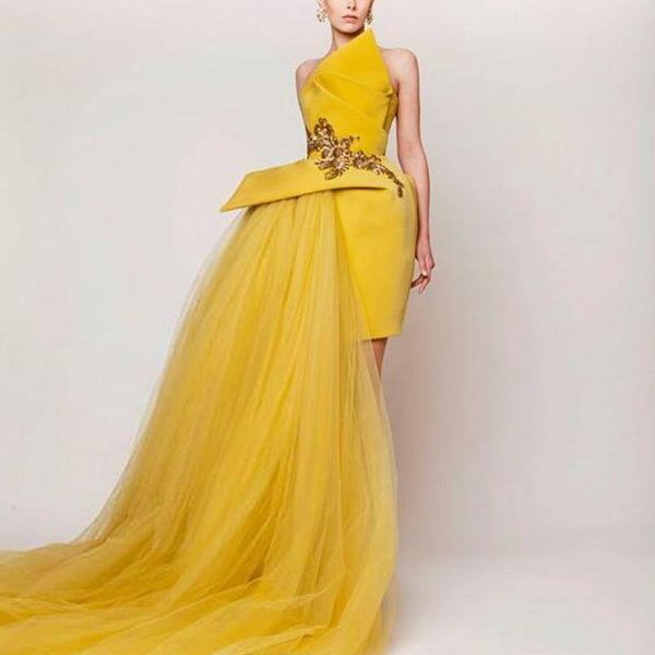 yellow prom gowns unique design sheath strapless 3d flower appliques evening gowns long formal party runway fashion dress, Black
yellow prom gowns unique design sheath strapless 3d flower appliques evening gowns long formal party runway fashion dress, Black