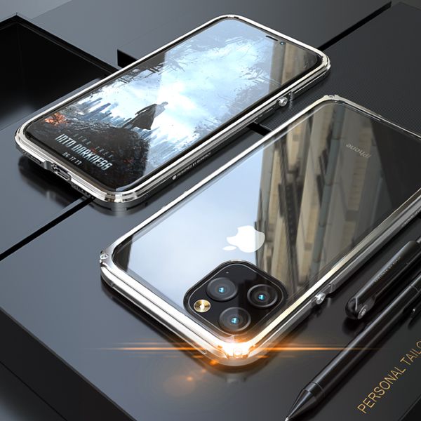 2 in 1 hybrid aluminum metal case for iphone 11 pro max shockproof tempered glass cover for iphone 11 pro x xr xs max coque 
2 in 1 hybrid aluminum metal case for iphone 11 pro max shockproof tempered glass cover for iphone 11 pro x xr xs max coque