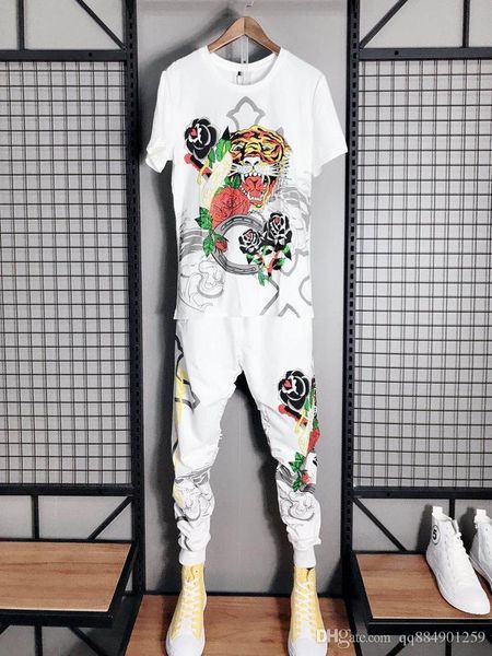 2020 new luxury mens designer tracksuits summer t-shirt+pant sportswear fashion tiger head print running jogging track suit plus size s-5xl, Gray
2020 new luxury mens designer tracksuits summer t-shirt+pant sportswear fashion tiger head print running jogging track suit plus size s-5xl, Gray