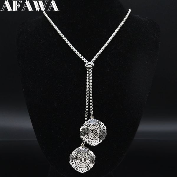 flower of life stainless steel statement necklace women silver color long necklace jewelry christmas gift collier femme n19905
flower of life stainless steel statement necklace women silver color long necklace jewelry christmas gift collier femme n19905