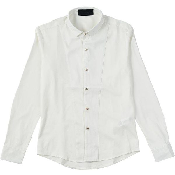 personality casual shirt micro-elastic long-sleeved men's slim body collar shirt white was thin 
personality casual shirt micro-elastic long-sleeved men's slim body collar shirt white was thin