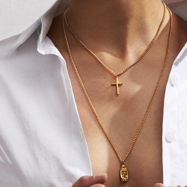 european vintage religious jesus goddess cross pendant necklaces for women multilayer gold chain jewelry sweater necklace kolye yn52, Silver
european vintage religious jesus goddess cross pendant necklaces for women multilayer gold chain jewelry sweater necklace kolye yn52, Silver