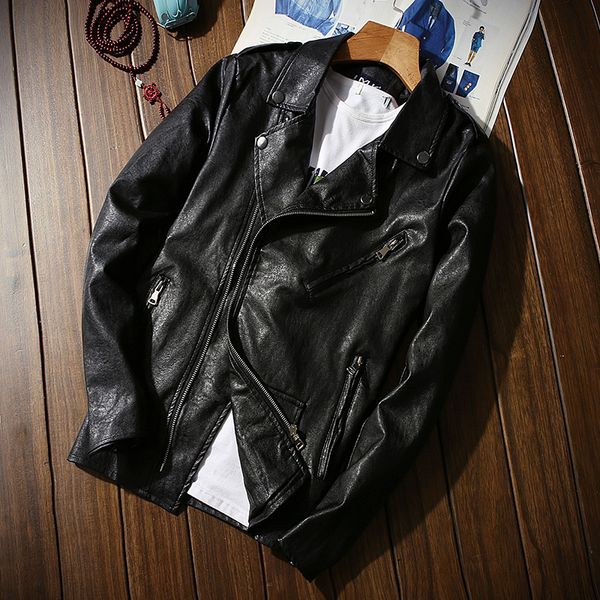 fashion leather jacket men spring autumn turn-down collar motorcycles british businessmen tactical mens faux fur coats, Black
fashion leather jacket men spring autumn turn-down collar motorcycles british businessmen tactical mens faux fur coats, Black