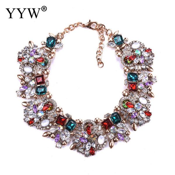 yyw luxury crystal women necklace rhinestone multicolor shining collar golden chain party high grade jewelry good quality, Silver
yyw luxury crystal women necklace rhinestone multicolor shining collar golden chain party high grade jewelry good quality, Silver