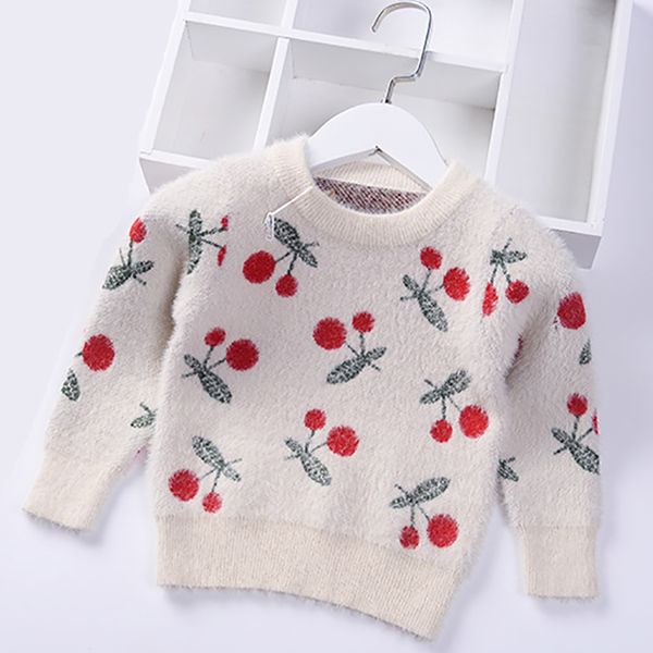 2019 autumn winter jumper girls sweater cherry baby pullover water mink velvet knit kids clothes children thicken warm clothing 1-6y, Blue
2019 autumn winter jumper girls sweater cherry baby pullover water mink velvet knit kids clothes children thicken warm clothing 1-6y, Blue