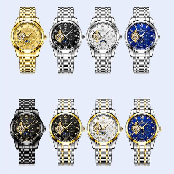 swiss watch for men automatic watches mechanical tourbillon hollow visible dial luminous hands stainless steel male clock gift, Slivery;brown
swiss watch for men automatic watches mechanical tourbillon hollow visible dial luminous hands stainless steel male clock gift, Slivery;brown