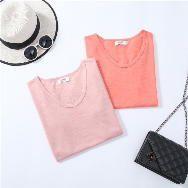 bamboo cotton solid color v-neck women 2020 summer loose breathable all-match short-sleeved t-shirt fashion, White
bamboo cotton solid color v-neck women 2020 summer loose breathable all-match short-sleeved t-shirt fashion, White