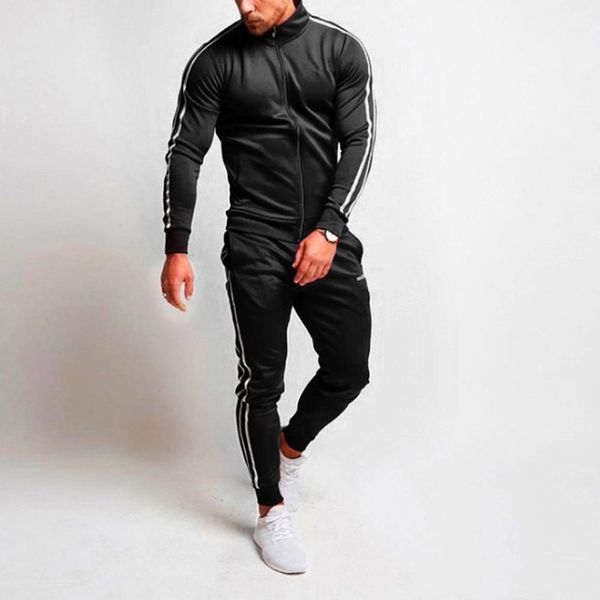 mens 2pcs suit autumn splicing zipper sweatshirt pants sport sets casual solid color tracksuit for male 2019 fashion, Black;blue
mens 2pcs suit autumn splicing zipper sweatshirt pants sport sets casual solid color tracksuit for male 2019 fashion, Black;blue