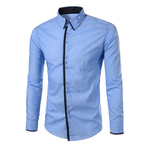 2019 new spring and autumn simple casual fashion lapel color collars set button design slim men's business long-sleeve shirts, White;black
2019 new spring and autumn simple casual fashion lapel color collars set button design slim men's business long-sleeve shirts, White;black