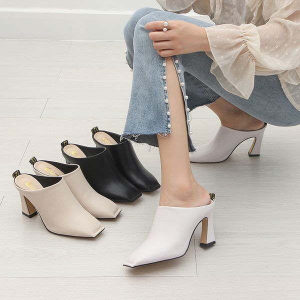 women square toe mules shoes ladies pumps slip on outside sandals slides block thick high heels pumps fashion slides slippers, Black
women square toe mules shoes ladies pumps slip on outside sandals slides block thick high heels pumps fashion slides slippers, Black