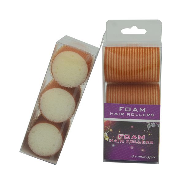 3pcs/set magic hair curlers sponge/plastic big wave hair rollers cling tong hair diy self grip hairdressing styling tool un562