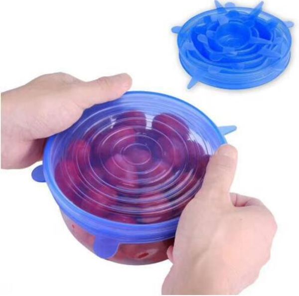 6 pcs/set reusable silicone food wrap stretch vacuum seal cover wrap kitchen organization food fresh keeping sealed lids
6 pcs/set reusable silicone food wrap stretch vacuum seal cover wrap kitchen organization food fresh keeping sealed lids