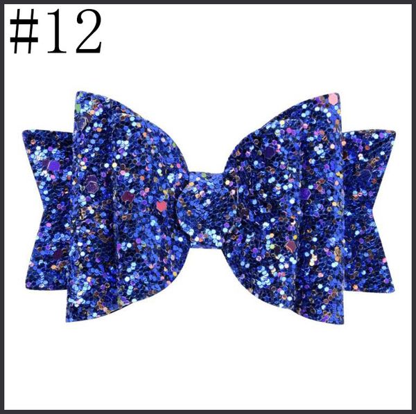 60pcs rainbow bow hair clip glitter hair bow girls princess hairgrips for kids hairpins accessories, Slivery;white