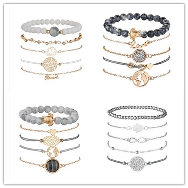 a set of 5 pieces bohemian crystal beaded bracelet flower love metal ball beads bangle fatima hand bracelet gifts, Black
a set of 5 pieces bohemian crystal beaded bracelet flower love metal ball beads bangle fatima hand bracelet gifts, Black