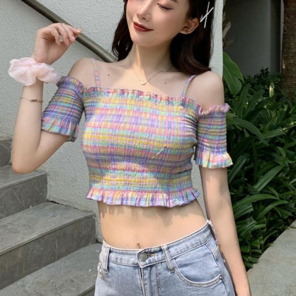 women's tanks & camis kancoold t-shirt lady tube retro plaid print short sleeve off shoulder camisole blouse women 2021 summer, White
women's tanks & camis kancoold t-shirt lady tube retro plaid print short sleeve off shoulder camisole blouse women 2021 summer, White