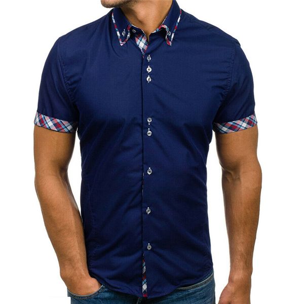 mens summer short sleeve shirts casual formal slim fit shirt camisa plus size -3xl, White;black
mens summer short sleeve shirts casual formal slim fit shirt camisa plus size -3xl, White;black