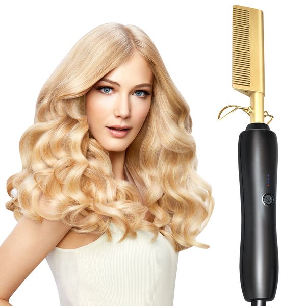 comb wet and dry hair use hair curling iron straightener comb electric environmentally friendly titanium alloy hair curler, Silver
comb wet and dry hair use hair curling iron straightener comb electric environmentally friendly titanium alloy hair curler, Silver