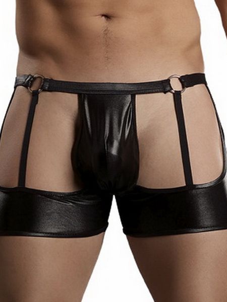 erotic male lingerie underwear hollow out wet look faux leather rings men boxer shorts vinyl shiny panties 2017 w860825, Black;white
erotic male lingerie underwear hollow out wet look faux leather rings men boxer shorts vinyl shiny panties 2017 w860825, Black;white