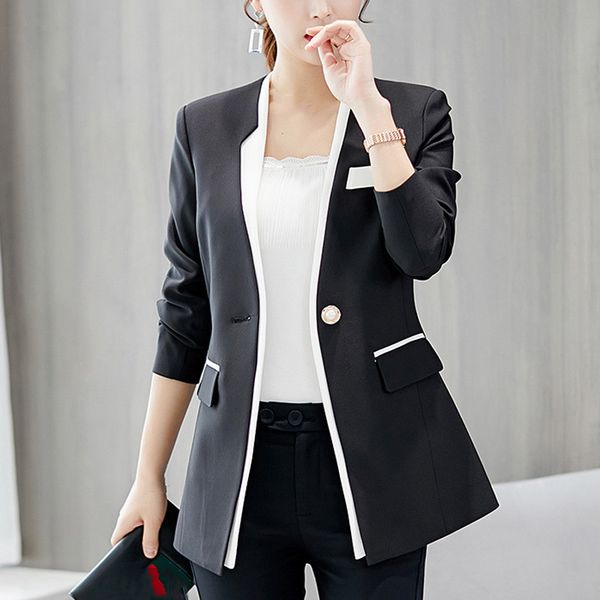 hee grand women blazers office ladies slim suit black-white autumn 2019 new long-sleeved small suit female jacket blazers wwx495, White;black
hee grand women blazers office ladies slim suit black-white autumn 2019 new long-sleeved small suit female jacket blazers wwx495, White;black