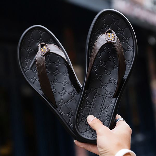 new style sandals, sandals, herringbone slippers, breathable leather slippers, Black
new style sandals, sandals, herringbone slippers, breathable leather slippers, Black