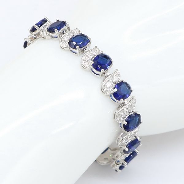 xutaayi trendy silver color white cubic zirconia stone and blue crystal bracelet for women jewelry gift img_1296, Black
xutaayi trendy silver color white cubic zirconia stone and blue crystal bracelet for women jewelry gift img_1296, Black