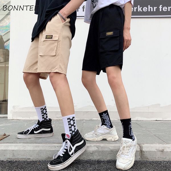 shorts women summer harajuku korean style couple simple retro womens cargo sports loose casual pockets straight bf short elastic, White;black
shorts women summer harajuku korean style couple simple retro womens cargo sports loose casual pockets straight bf short elastic, White;black