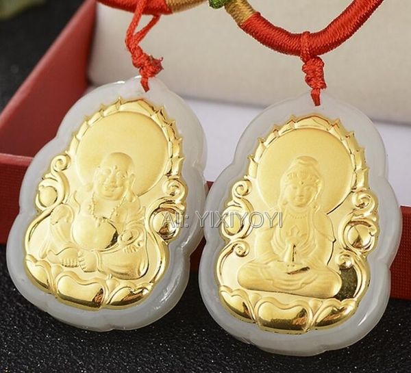 natural white hetian jade + 18k solid gold chinese buddha guanyin amulet lucky pendant + necklace fine jewelry +certificate, Silver
natural white hetian jade + 18k solid gold chinese buddha guanyin amulet lucky pendant + necklace fine jewelry +certificate, Silver