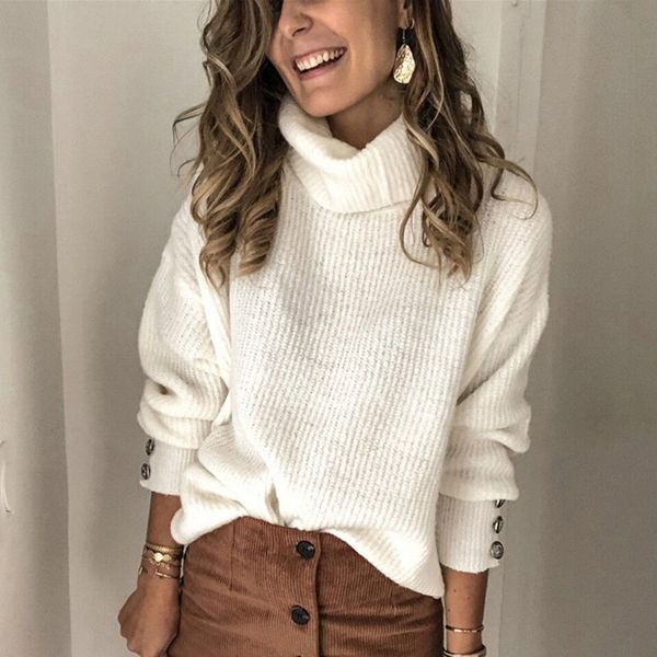 women's sweaters women knitted sleeve button autumn winter nice casual sweater female long pullover loose, White;black
women's sweaters women knitted sleeve button autumn winter nice casual sweater female long pullover loose, White;black