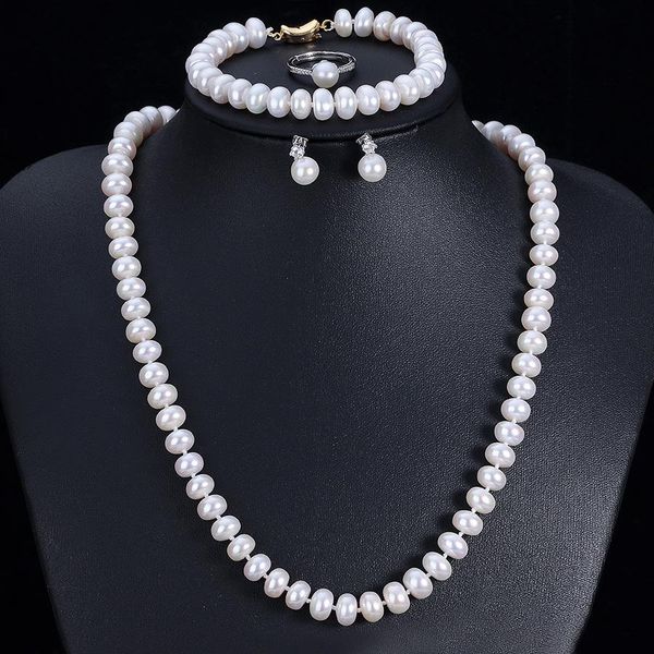 good quality real natural freshwater pearl jewelry sets for women 4 pieces gold color white pink purple wedding necklace sets, Black
good quality real natural freshwater pearl jewelry sets for women 4 pieces gold color white pink purple wedding necklace sets, Black