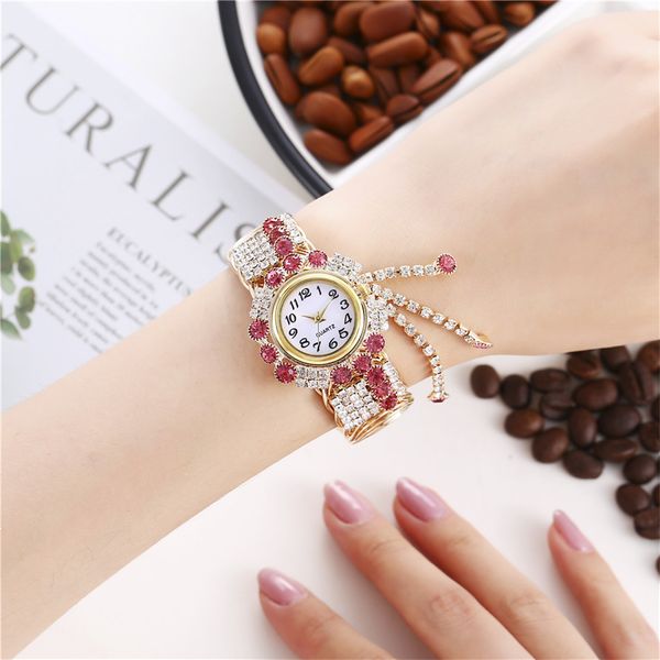 womens bracelet watch luxury rhinestone diamond alloy fashion watch creative fringe quartz bracelet watch models pendant ye1, Slivery;brown
womens bracelet watch luxury rhinestone diamond alloy fashion watch creative fringe quartz bracelet watch models pendant ye1, Slivery;brown
