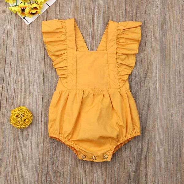 newborn baby girl boys cute bodysuits ruffle short sleeve solid jumpsuit overall clothes summer 0-24m, White
newborn baby girl boys cute bodysuits ruffle short sleeve solid jumpsuit overall clothes summer 0-24m, White