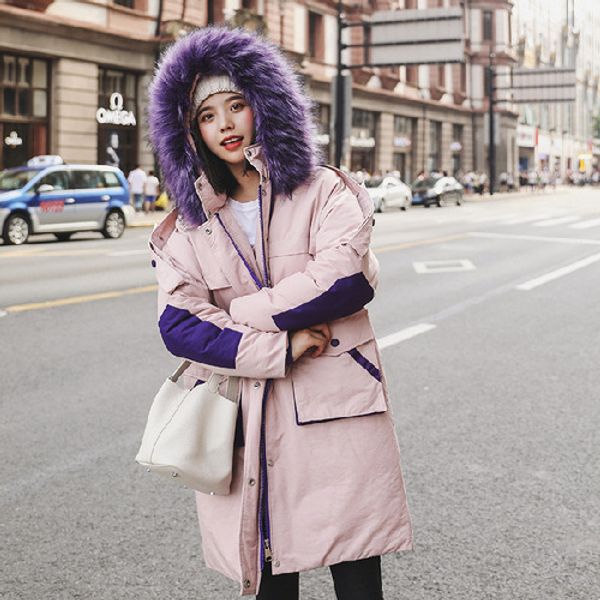 new coat down cotton women's jacket long section large size loose cotton hood with a detachable coat winter parkas women, Black
new coat down cotton women's jacket long section large size loose cotton hood with a detachable coat winter parkas women, Black